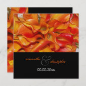 Pix Dezines verbrannte Orangenlilie Einladung (Vorne/Hinten)