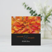 Pix Dezines verbrannte Orangenlilie Einladung (Stehend Vorderseite)