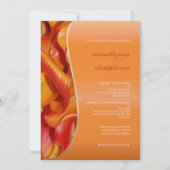 Pix Dezines verbrannte Orangenlilie Einladung (Rückseite)