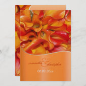 Pix Dezines verbrannte Orangenlilie Einladung (Vorne/Hinten)