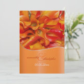 Pix Dezines verbrannte Orangenlilie Einladung (Stehend Vorderseite)