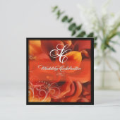 Pix Dezines verbrannte Orangenlilie Einladung (Stehend Vorderseite)