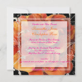 Pix Dezines verbrannte Orangenlilie Einladung (Rückseite)