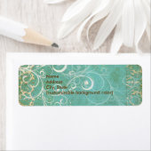 Pix Dezines Vintag Damask Spitzen / Aqua (Insitu)