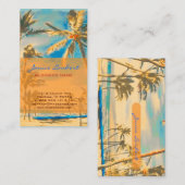 Pix Dezines Vintag Hawaiian Beach Scene Visitenkarte (Vorne/Hinten)