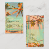 Pix Dezines Vintag Hawaiian Beach Scene Visitenkarte (Vorne/Hinten)