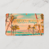 Pix Dezines Vintag Hawaiian Beach Scene Visitenkarte (Rückseite)