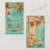 Pix Dezines Vintag Hawaiian Beach Scene Visitenkarte (Vorne/Hinten)