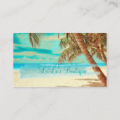 Pix Dezines Vintag Hawaiian Beach Scene Visitenkarte (Rückseite)