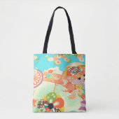 Pix Dezines Vintag Kimono Print/Peonies/Sakura Tasche (Vorderseite)