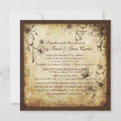 Pix Dezines Vintag Secret Garden/Imitate Parcheste Einladung (Vorderseite)