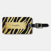 Pix Dezines Vintag zebra Gepäckanhänger (Vorderseite horizontal)
