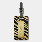 Pix Dezines Vintag zebra Gepäckanhänger (Vorderseite vertikal)