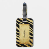Pix Dezines Vintag zebra Gepäckanhänger (Rückseite vertikal)