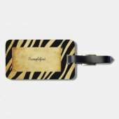 Pix Dezines Vintag zebra Gepäckanhänger (Rückseite horizontal)