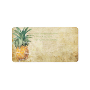 Pix Dezines Vintage Ananas Labels Adressaufkleber