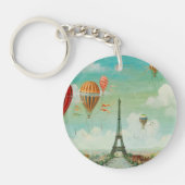 Pix Dezines Vintage Ballons über Paris Schlüsselanhänger (Vorderseite)