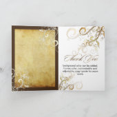 Pix Dezines Vintage Creme Wirbel Dankeskarte (Innenseite)