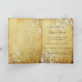 Pix Dezines Vintage Creme Wirbel Einladung (Innenseite)