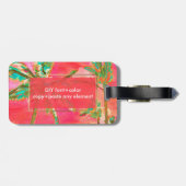 Pix Dezines Vintage hawaiianische Strandszene/Kora Gepäckanhänger (Rückseite horizontal)