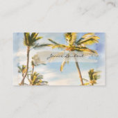 Pix Dezines Vintage hawaiianische Strandszene Visitenkarte (Rückseite)