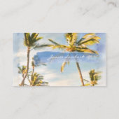 Pix Dezines Vintage hawaiianische Strandszene Visitenkarte (Rückseite)