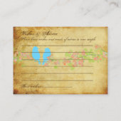 Pix Dezines Vintage Liebesvögel, Ratgeber Karten (Rückseite)