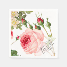 Pix Dezines Vintage Rose/Botanische Kunst Serviette