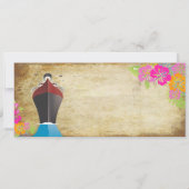 Pix Dezines Vintager Boarding Pass/Liebe Einladung (Rückseite)