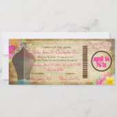 Pix Dezines Vintager Boarding Pass/Liebe Einladung (Vorderseite)