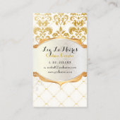 Pix Dezines Vintager Lys-Damast Visitenkarte (Rückseite)