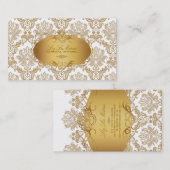 Pix Dezines Vintager Piqué-Damast Visitenkarte (Vorne/Hinten)