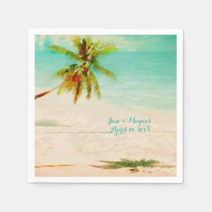 Pix Dezines Vintager tropischer Strand Serviette