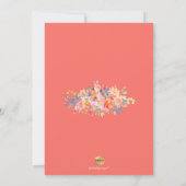 Pix Dezines Wasserfarbe, Gartengarten Rose Bubbly Einladung (Rückseite)