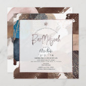 Pix Dezines Wasserfarbe Moderne Abstrakte Formen Einladung (Vorne/Hinten)