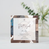 Pix Dezines Wasserfarbe Moderne Abstrakte Formen Einladung (Stehend Vorderseite)