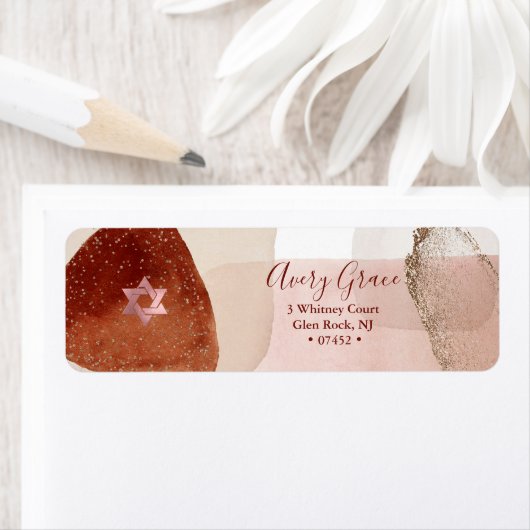 Pix Dezines Watercolor Blush Terra Cotta Abstrakt (Insitu)