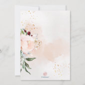 Pix Dezines Watercolor Delicate Rose Bat Mitzvah Einladung (Rückseite)