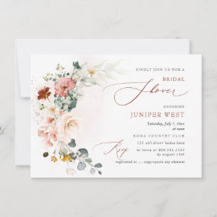 Pix Dezines Watercolor Fall Garden Blume Bridal Save The Date