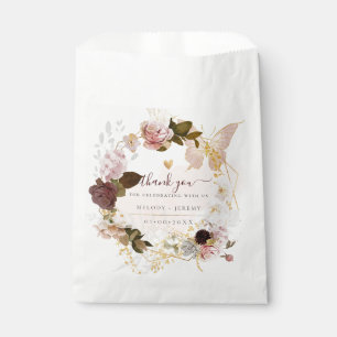 Pix Dezines Watercolor Fall Garden Blume Gefallen  Geschenktütchen