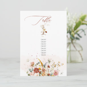 Pix Dezines Watercolor Fall Garden Blume Tabelle 1 Einladung