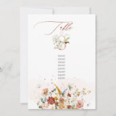 Pix Dezines Watercolor Fall Garden Blume Tabelle 8 Einladung (Vorderseite)