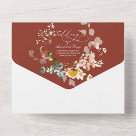 Pix Dezines Watercolor Herbstgarten Blume All In One Einladung