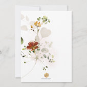 Pix Dezines Watercolor Herbstgarten Blume Einladung (Rückseite)