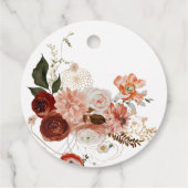 Pix Dezines Watercolor Marsala Liebe Roter Herbst Geschenkanhänger (Rückseite)