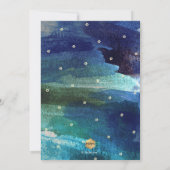 Pix Dezines Watercolor Moderne Kunst Bar Mitzvah Einladung (Rückseite)