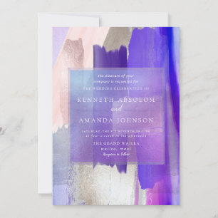 Pix Dezines Watercolor Swatch Violet Lilac Lavende Einladung