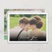 Pix Dezines Wedding Vielen Dank/Extravagantes Scri Postkarte (Vorne/Hinten)