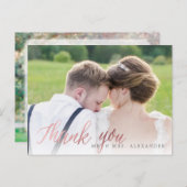 Pix Dezines Wedding Vielen Dank/Imitats Rose Gold Postkarte (Vorne/Hinten)