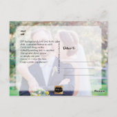 Pix Dezines Wedding Vielen Dank/Imitats Rose Gold Postkarte (Rückseite)